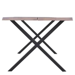 Nimara Susan plankebord - 200x95 cm - i hvidolieret eg med krydsben - (Forberedt til tillægsplader)* Spiseborde