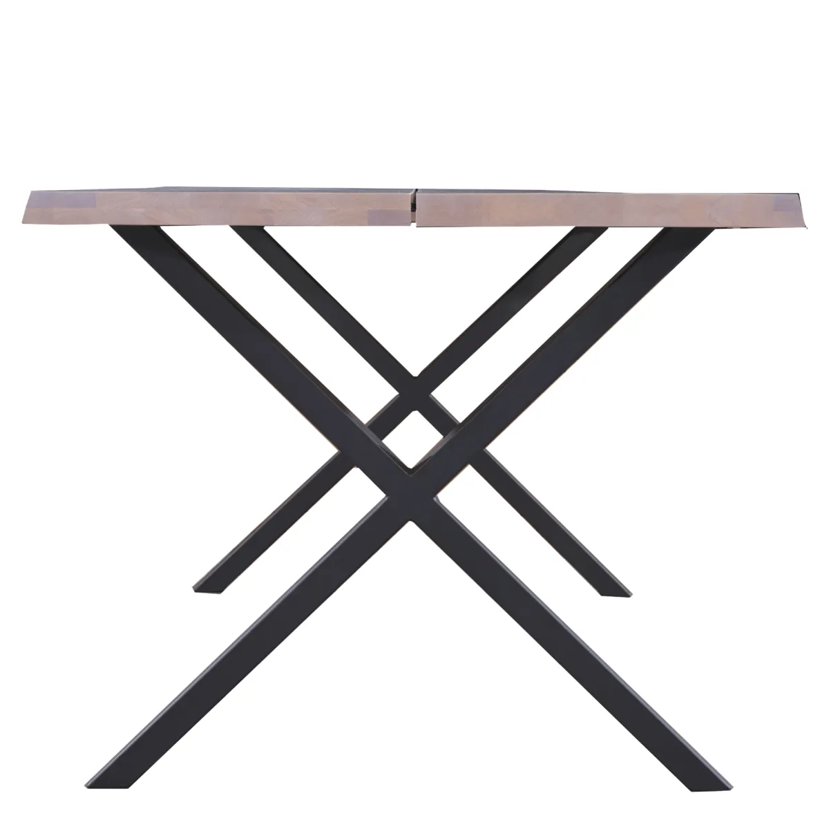 Nimara Susan plankebord - 200x95 cm - i hvidolieret eg med krydsben - (Forberedt til tillægsplader)* Spiseborde