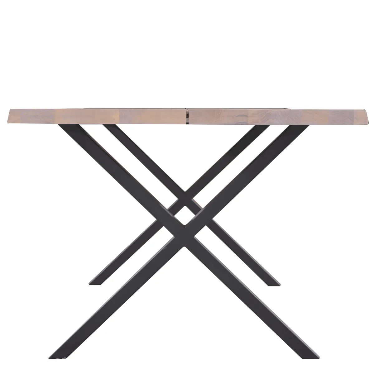 Nimara Susan plankebord - 300x95 cm - i hvidolieret eg med krydsben - (Forberedt til tillægsplader)* Spiseborde