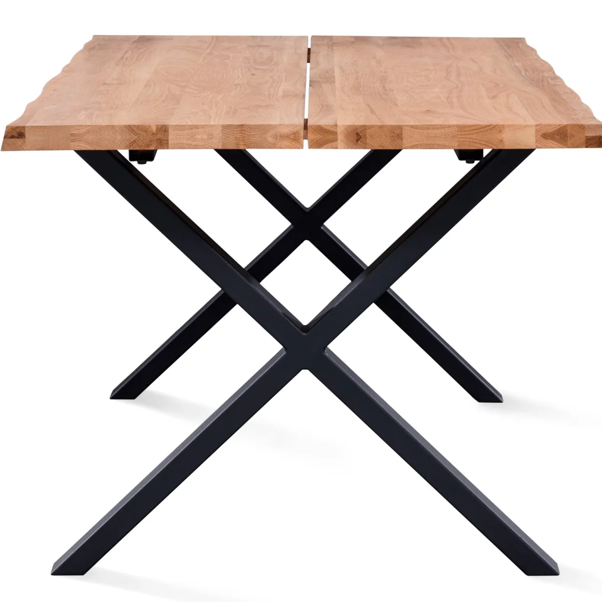 Nimara Susan plankebord - 200x95 cm - naturligt olieret eg med krydsben (Forberedt til tillægsplader)* Spiseborde